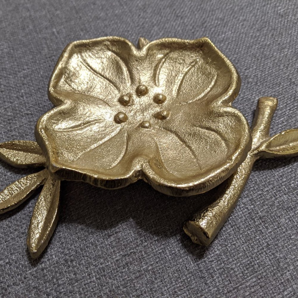 Gold Cherry Blossom Sakura Jewelry Catch-All Dish